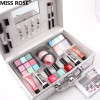 Brand MISS ROSE makeup set of 3 colros nail polish,2 lipgloss,2 blush,4 sets matte shimmer eyeshadow,makeup brushes with mirror
