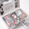 Brand MISS ROSE makeup set of 3 colros nail polish,2 lipgloss,2 blush,4 sets matte shimmer eyeshadow,makeup brushes with mirror