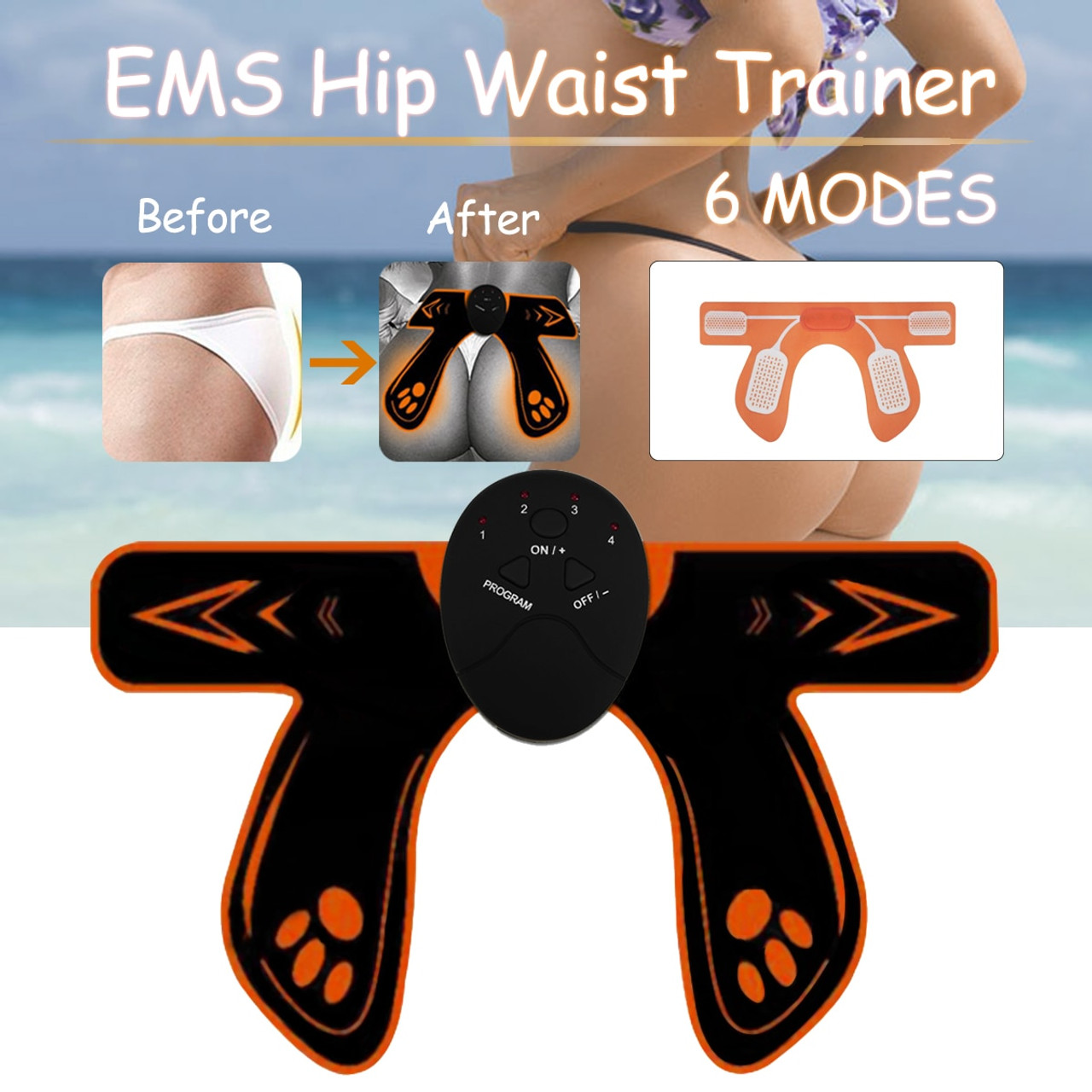 Ems Smart Household Hip Trainer Ass Builder Buttock Tighter Lifter Massager Electric Vibration 7841