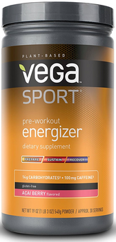 Vega Sport Pre-Workout Energizer, Acai Berry, 19oz, 30 Servings