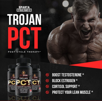 Sparta Nutrition Trojan PCT - High Quality Testosterone Booster and Estrogen Blocker Supplement - Boost Testosterone and Increase Libido with Tribulus, Tongkat Ali and