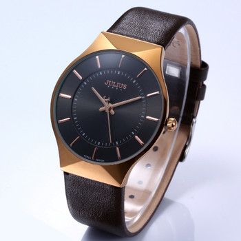 Men Watches Luxury Brand Julius Ultra Thin Full Genuine Leather Clock Male Waterproof Casual Sport Watch Men Wrist Quartz Watch