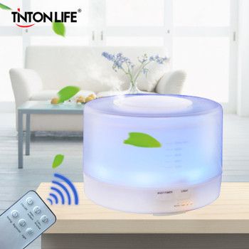 TINTON LIFE 500ml Remote Control Colorful LED Aromatherapy Air Humidifier Ultrasonic Mist Maker Aroma Essential Oil Diffuser