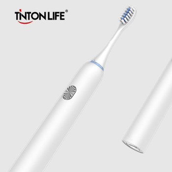 TINTON LIFE Vertical Brushing Method Electric Toothbrush Electric Toothbrush With Voice Broadcast Function +2 Toothbrush Heads