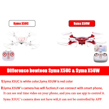 Newest SYMA X5UW &amp; X5UC Drone 720P WIFI FPV With 2MP HD Camera Helicopter Height Hold One Key Land 2.4G 4CH 6Axis RC Quadcopter