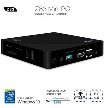 Original Z83II Mini 2G 32G Smart TV Box PC Intel Atom x5-Z8350 Quad Core Windows 10 2.4G 5.8G WiFi Set Top Box TV Box