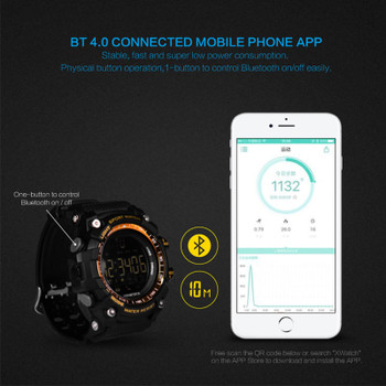 Bluetooth Waterproof Clock EX16 Smart Watch Notification Remote Control Pedometer Sport Watch IP67 Waterproof Men's Smartwatch