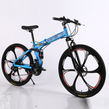 26inch folding mountain bike 21 speed double disc brakes bicycle 6 knife wheel and 3 knife wheel mountain bike