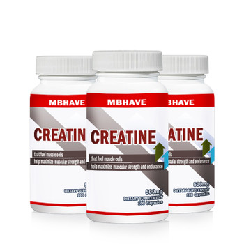 hot 3 bottles 300caps PURE CREATINE MONOHYDRATE for Hectic Sports