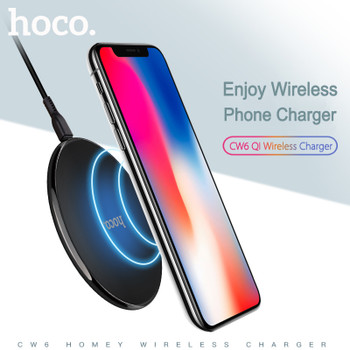 HOCO Qi Wireless Charger USB Charge Ultra Thin Pad Charging For iPhone X 8 Plus Samsung Galaxy S8 Plus S6 S7 Edge Note 5 8 P9000