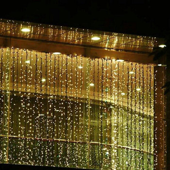 New year! 110V 220V RGB 300 LEDS 3M*3M LED Curtain Waterfall Xmas Party Chistmas Decoration Holiday Lights