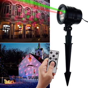 IP65 Christmas Laser Lights Projector Outdoor Landscape LED Projection Light with Wireless Remote Decorative for House, Holiday