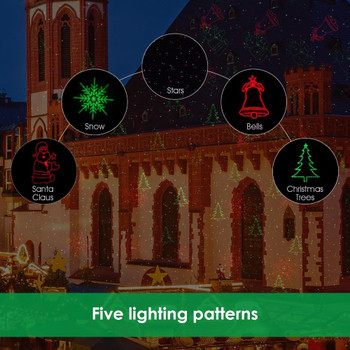 IP65 Christmas Laser Lights Projector Outdoor Landscape LED Projection Light with Wireless Remote Decorative for House, Holiday