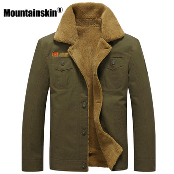 Winter Warm Jackets Thick Fleece Men's Coats Casual Cotton Fur Collar Mens Military Tactical Parka Outerwear SA351