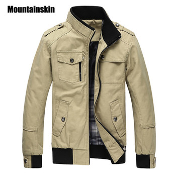 Casual Men's Jacket Spring Army Military Jacket Men Coats Winter Male Outerwear Autumn Overcoat Khaki EDA085