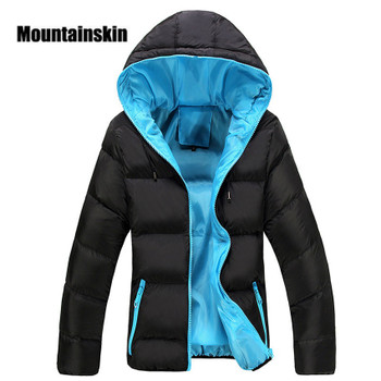 Men Winter Casual New Hooded Thick Padded Jacket Zipper Slim Men And Women Coats Men Parka Outwear Warm EDA020