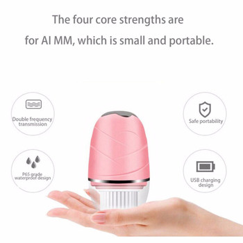 Mini Portable Electric Rotary Face Cleanser USB Rechargeable Waterproof Soft Facial Cleasing Washing Brush Beauty Instrument