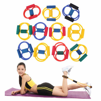 1Pcs Resistance Band 8 Type Muscle Chest Expander Rope Fitness Training Exercise Yoga Tube Sports Pulling Exerciser Workout Band