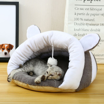 Pet Mat Winter Warm nest Pet Cat Small Dog Puppy Kennel Bed Sofa Sleeping Soft Polar Fleece Bag House Puppy Cave Bed 5 ColorsS-L