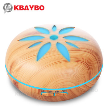 Ultrasonic Humidifier Essential Oil Diffusers Wood Grain cold cool Mist maker Humidifier LED Night Light for Office Home 