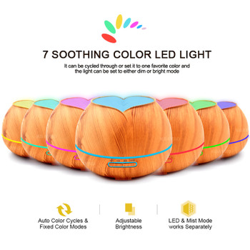 300ml Hot Sale LEDLight Ultrasonic Air Humidifier Mist Maker Fogger Electric Aroma Diffuser Essential Oil Aromatherapy Household