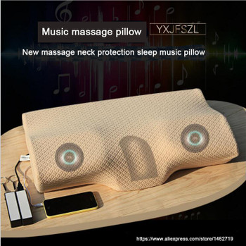 New Product Intelligent Promote Sleep memory foam pillow with Polyester / Cotton cover, memory foam neck pillow music