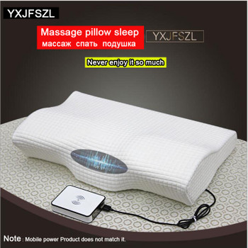 50*30CM Electric Massage Pillow Orthopedic Magnetic Neck Pillow Slow Rebound Memory Foam Pillow Health Care Pain Release