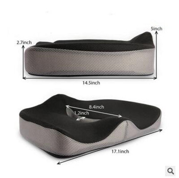 Memory Foam Seat Cushion Coussin Coccyx Pillow Orthopedic Design to Relieve Back Sciatica and Tailbone Pain Skid Bottom