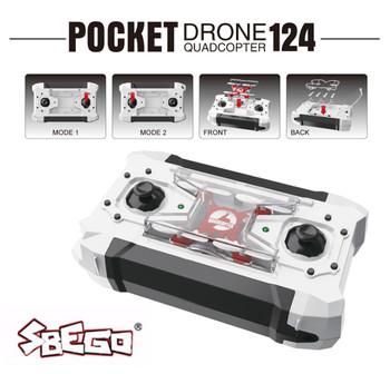 SBEGO FQ777-124 Mini Drone Kit Micro Pocket 4CH 6Axis Gyro Switchable Controller RC Helicopter Kids Toy Mini Quadcopter VS h37