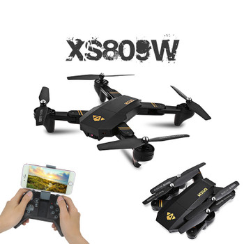 RC Dron Visuo XS809W XS809HW Mini Foldable Selfie Drone with Wifi FPV 0.3MP or 2MP Camera Altitude Hold Quadcopter Vs JJRC H37