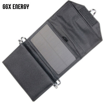 GGX ENERGY 8W Portable Solar Charger for Mobile Phone iPhone Folding Mono Solar Panel+Foldable Solar USB Battery Charger