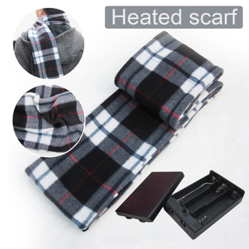 4.5V Thermal Cotton Heated Scarf Men Women Battery Case Battery Operated Winter Warmer Electric Scarf Mountaineering Scarf 