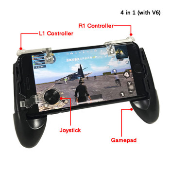 Game Pad Joystick Gaming Trigger Shooter 4 in 1 Controller for PUBG /Knives Out/Rules of Survival Mobile Smart Phone