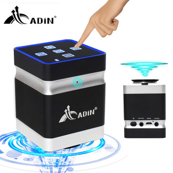 Adin 26W Portable Resonance Vibration Music Speaker Box Super Bass Vibro Wireless Bluetooth Handsfree Touch Speakers for Phone  