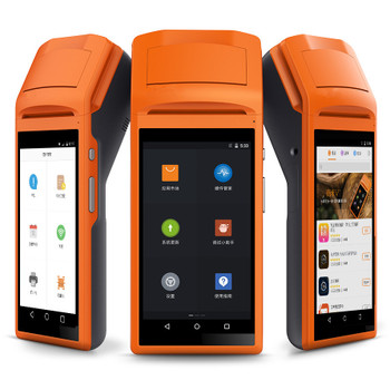 SM-V1S Android 3G Pos System 5.5 Inch Display Mobile Handheld Printer Smart POS Terminal With Printer Wireless Bluetooth