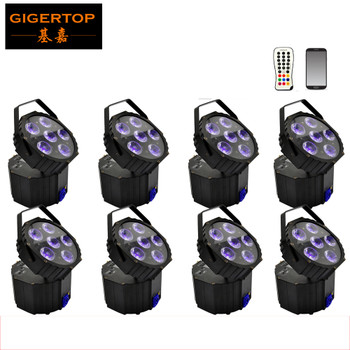 Freeshipping 8 unit Clublights LED Par Light 6*18W Wireless DMX Weddingup Lighting APP Control Dance Light Adjustable Direction