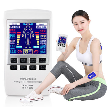 Tens Multi-Function Electric Massager Cupping Acupuncture Dual  Frequency Physiotherapy Massage Machine EMS Muscle Stimulator