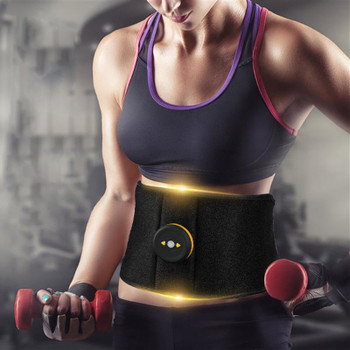 Muscle Vibration Abdominal Fitness Trainer Massager Waist Support EMS Fat Burning Stimulator For Body Slimming Belt Weight Loss 