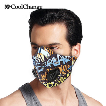 CoolChange Cycling Mask With Filter 9 Colors Half Face Carbon Bicycle Bike Training Mask