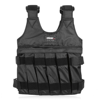 20KG / 50KG Max Loading Weighted Vest Durable Adjustable Boxing Training Thickening Exercise Waistcoat Fitness Jacket