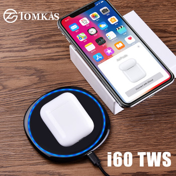 i60 TWS Pop Up 1:1 Size Wireless Bluetooth Earphone Separate Use QI Wireless Charging Bass Earphones PK i30 i20 i12 i10 TWS