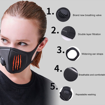 1pcs Anti Pollution Mask PM2.5 Air Dust Face Masks Washable and Reusable Mouth Cover Dustproof Respirator Safety Mask