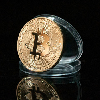 Gold Plated & Bronze Physical Bitcoins - 1 of each -Casascius Bit Coin BTC With Case For Souvenir New Year Gift BTC001 Gold Plated & Bronze Physical Bitcoins - 1 of each -Casascius Bit Coin BTC With Case For Souvenir New Year Gift BTC001