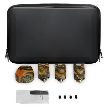 JY-35-3 Wireless Camouflage Fishing Bite Alarm Set with Receiver Case