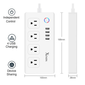 WiFi multi plug US power socket outlet smart phone works with Alexa echo and Google home Assistant