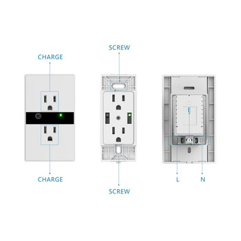 Smart Home EWELINK APP Waterproof Charger Wi-Fi Wireless Control Socket Wall Smart Power Outlet Socket Alexa Echo Google