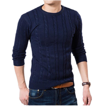 Men Sweater High Quality Pullover Men Fashion Round Collar Winter Sweater Mens Brand Slim Fit Fashion Knitted Sweater Coat