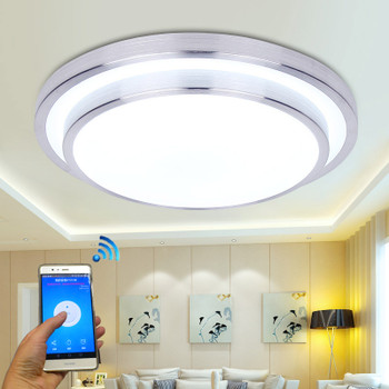 LED Wifi Wireless ceiling lights 15W  aluminum+Acryl indoor lighting with App Remote Control AC 100-240V