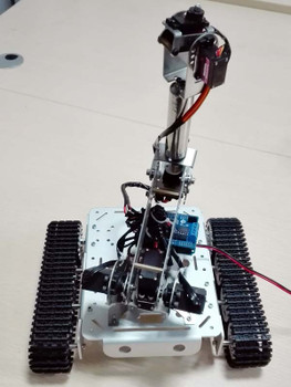 Aluminum Alloy Metal Tank with 6 dof long mechanical arm robot with servo