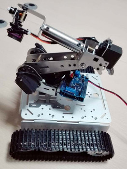 Aluminum Alloy Metal Tank with 6 dof long mechanical arm robot with servo